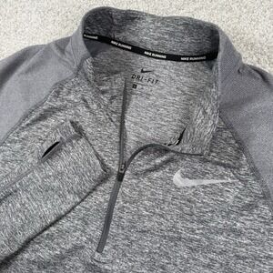 Nike Men Element Running 1/2 ZIP DRI-FIT SHIRT  AH8973-021 Gray Large